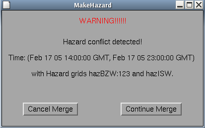 MergeHazards Dialog